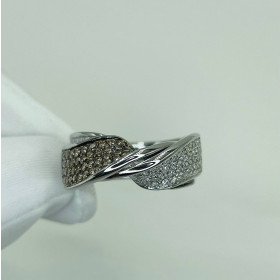 Каблучка в білому золоті з діамантами 0,789 ct 